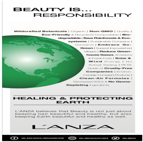 L10121 Easel Card:  L'ANZA Beauty is…Responsibility

