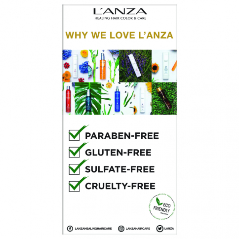 L10124 Easel Card:  Why We Love L'ANZA