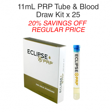 ECLPRP1000CAN25PK 11ml PRP Tube & Blood Draw Kit 25 Pack