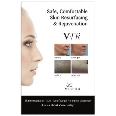 VIOXXXPOS01 Affiche Resurfaçage et rajeunissement de la peau Viora V-FR
