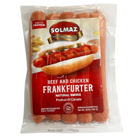 12-166-2 SOLMAZ BEEF & CHICKEN FRANKFRTER  10/16 OZ