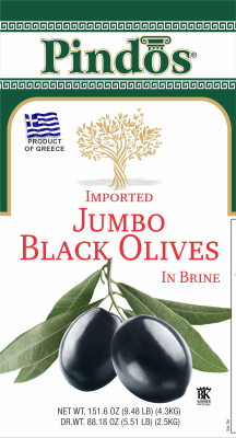 21-219-2 PINDOS BLACK OLIVE JUMBO 2/2.5kg