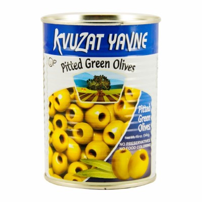 21-316-2 YAVNE GREEN PITTED OLIVES   12/19 OZ
