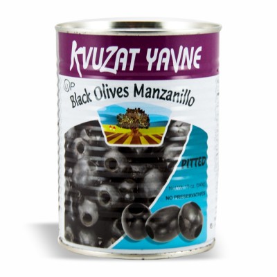21-326-2 YAVNE BLACK PITTED OLIVES  12/19 OZ