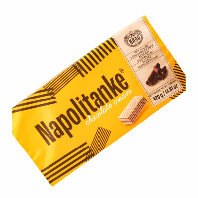 37-332-1 KRAS NAPOLI BLOK CHOCO CREAM WAFER 16/420 GR