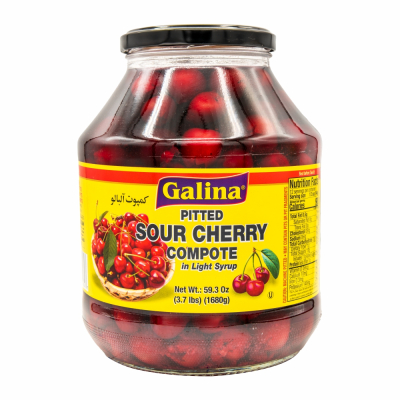 41-284-1 GALINA PITTED SOUR CHERRY "compot" 6/59 OZ