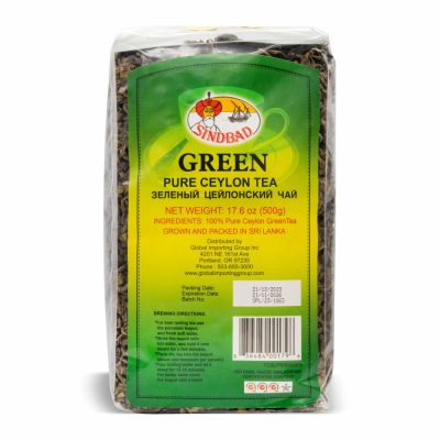 45-133-1 SINDBAD GREEN PURE CEYLON TEA LOOSE 20/500 GR