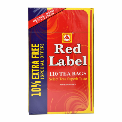 45-142-1 RED LABEL BLACK TEABAG 36/110 TB
