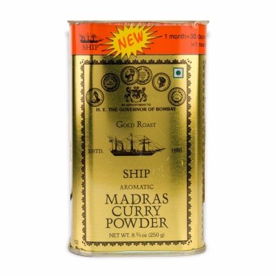 60-184-1 SHIP MADRAS CURRY POWDER GOLD 12/250 GR