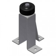 0059.00007 Stay Roller, Floor mount Blk Wheel-Ptd.