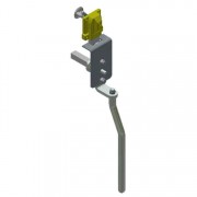 1028.00350 Cremone Bolt KEY LOCK BOTH SIDES pkg. w/ Aux. Handle-Zinc