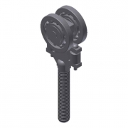 2035.01976 Two Wheel Ball Bearing Truck, 5/8 Pend.-Zinc