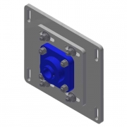 405P962 Thru-Wall Mount Plate Assy, ptd.