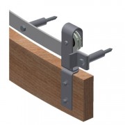 43H2SW-B Swivel Flat Track Hanger (1-9/16 to 2-1/8)-Black Clr Zinc Wh