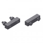 43SXBI1 Slidepast Flat Track Stop Kit, Screwed-Ptd