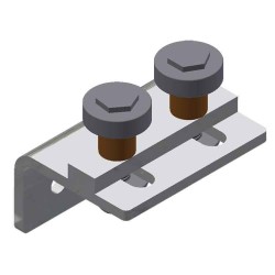 CRS22X12 Wall Mounted Concealed Stay DOUBLE Roller-Zinc