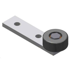 CRS34-Z Concealed Stay Roller, Delrin Wheel-Zinc