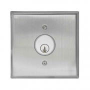 KS830BB Momentary Keyswitch w/ 4-1/2 Square Face Plate (No Cylinder)