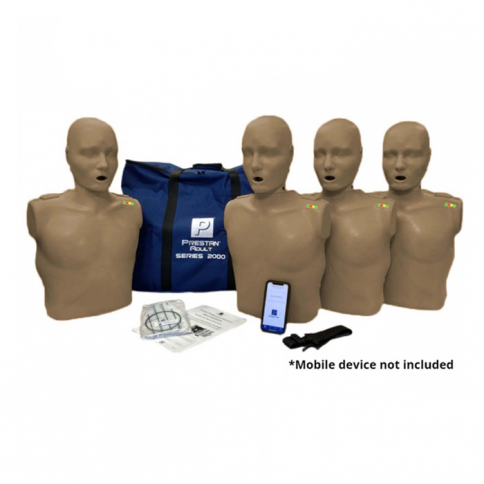 11-187 Prestan® Adult Series 2000 CPR Manikin - Dark Skin - 4 Pack