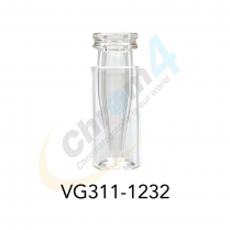 VG311-1232 2mL Clear Crimp/Snap Vial, w/Narrow Tapered 300µL insert, GC