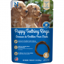 14088 N-BONE Puppy Teething Ring Peanut Butter 6pk