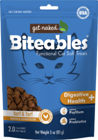 14174 GET Naked Cat Digestive Health Plus Biteables SoftTreats 85g