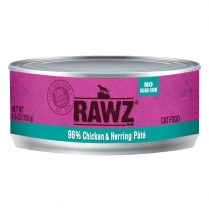 14324 RAWZ Cat 96% Chicken & Herring Pate 24/155g