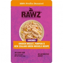 14395 RAWZ Cat Shredded Chicken Breast, Pumpkin & NZGM Pouch 8/2.4
