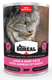 32272 BOREAL West Coast Cat- Lamb and Beef Pate 12/400g