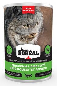 32273 BOREAL West Coast Cat- Chicken and Lamb Pate 12/400g