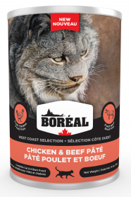32274 BOREAL West Coast Cat- Chicken and Beef Pate 12/400g