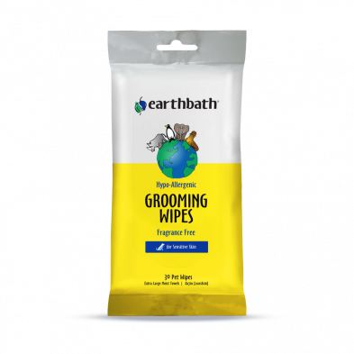 41112 EARTHBATH Hypo-Allergenic Grooming Wipes 30ct
