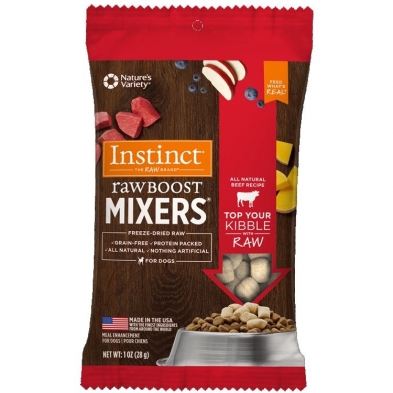 61736 INSTINCT Dog Raw Boost Raw Mixers Beef Recipe  28g.