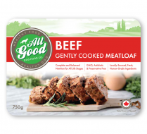 65351 ALL GOOD Dog Food Gently Cooked Beef Meatloaf 750g