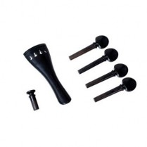 14764 ACC. SET, VLA SWISS PEG ROUND TAILPIECE, EBONY