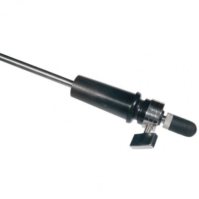 6312 CELLO ENDPIN, EBONY BULB STAINLESS ROD, SILVER TRIM