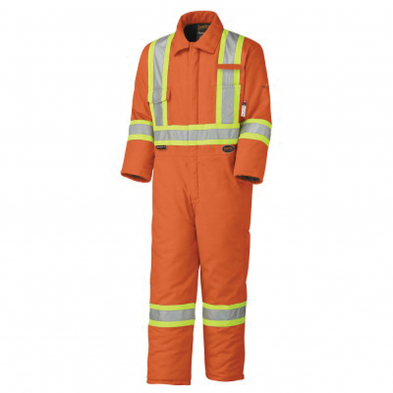 165-5532AORNGXL 5532A QUILTED FR SAFETY COVERALL,ORNG,XL