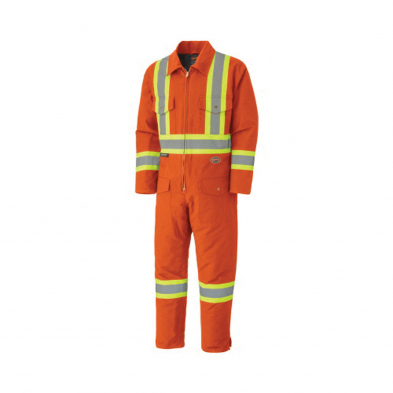 165-5540A2XL 5540A LINED COVERALL, ORANGE W/TAPE, 2XL