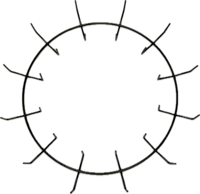 225-WRH-KSR06 Kirk wreath rings, 6" Single Rail crimp green 200/case