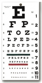 116830 SNELLEN EYE CHART 2 SIDES 20FT