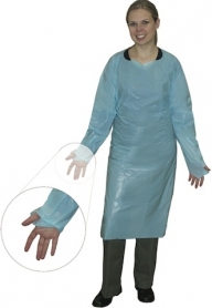 31500 PLASTIC GOWNS (BLUE) WITH THUMB LOOPS