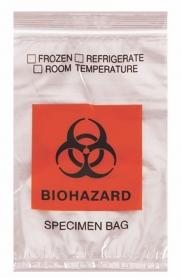 DIS028 BIO HAZARD BAG W/POUCH 6" X 9"