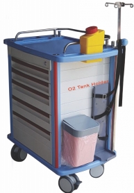 F451 CRASH CART W/5 DRAWERS