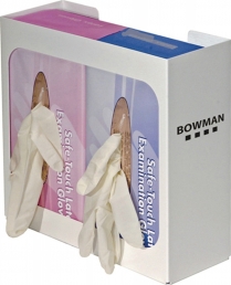 GP014 BOWMAN GLOVE DISPENSER VERTICAL DOUBLE CLEAR