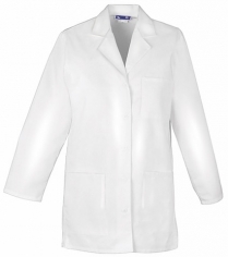 L203WHM SHORT LAB COAT- WHITE-MEDIUM