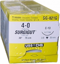 SG822 SUTURE PLAIN GUT 3-0 WITH C-13 NEEDLE