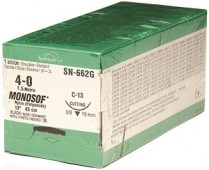 SN662G SUTURE NYLON MONOSOF 4-0 C-13 BLACK 18"