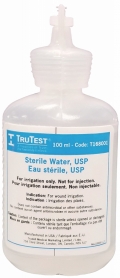 T168001 STERILE WATER, TRUTEST 100ML DISP, DUAL TOP