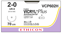 VCP602H VICRYL PLUS SUTURE 2-0, TAPER POINT, UR-6, 26MM 5/8CIR, L27"