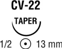 VP710X SUTURE SURGIPRO II 5-0 BLUE 75CM CV-22